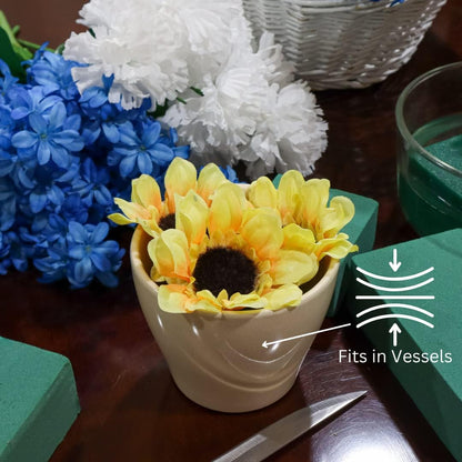 3-Piece Green Floral Foam Block Set