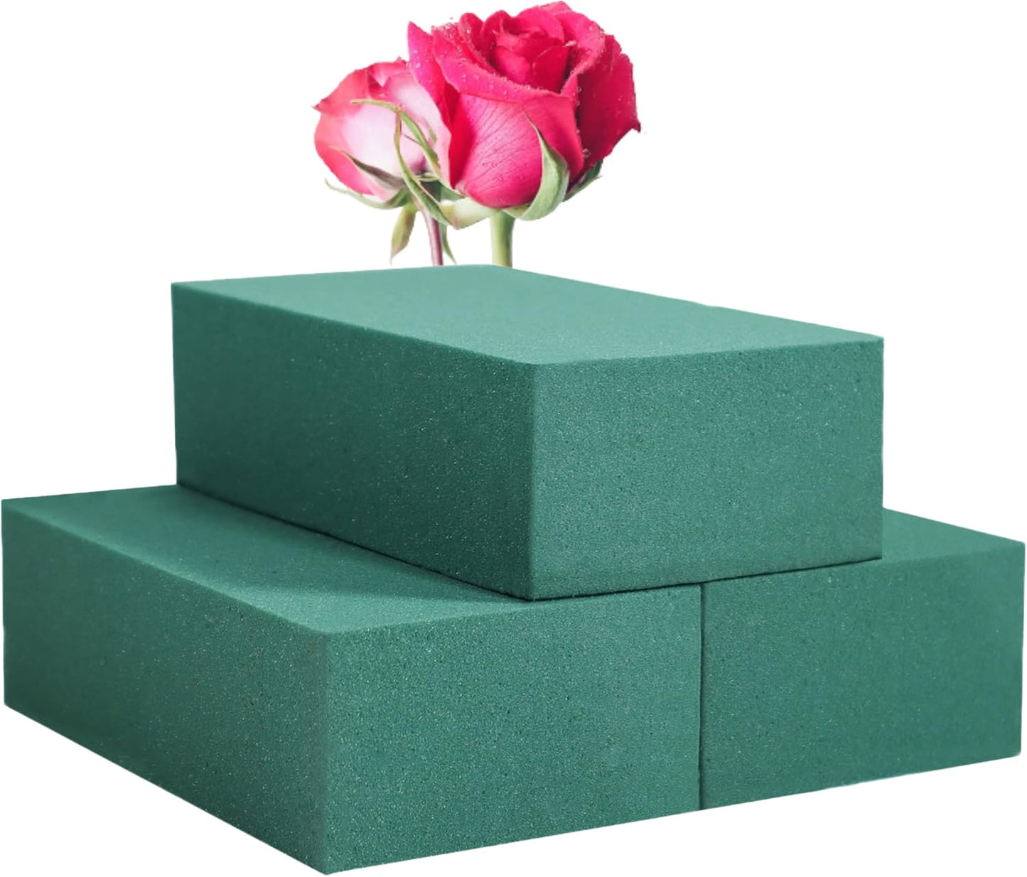 3-Piece Green Floral Foam Block Set