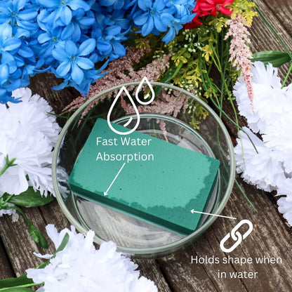 3-Piece Green Floral Foam Block Set